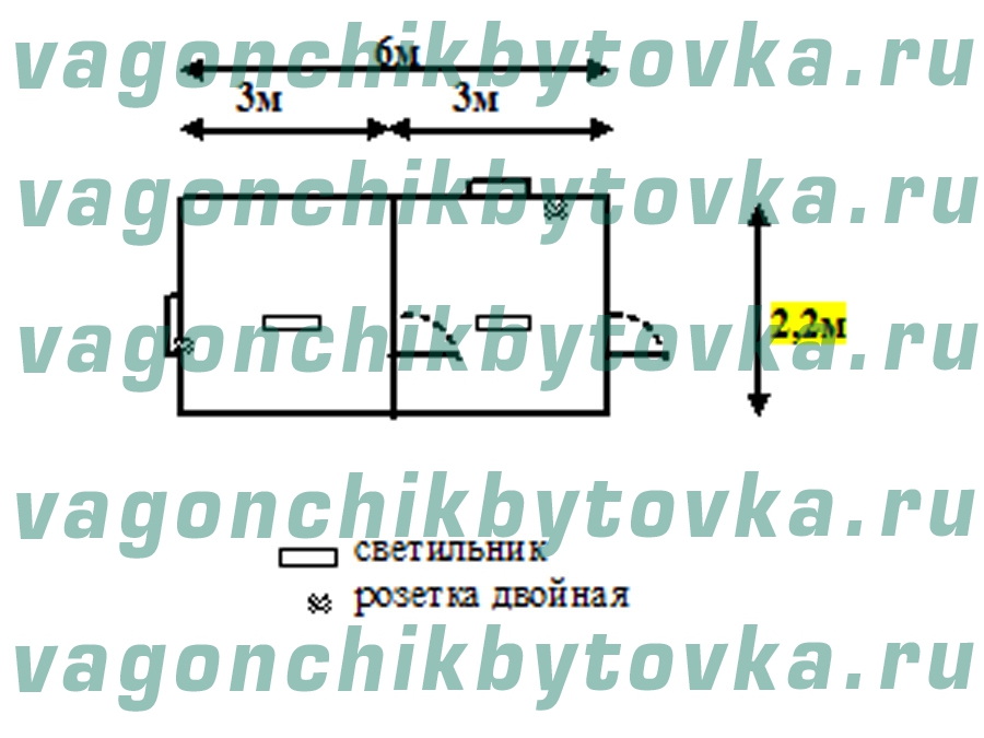 Жилой блок-контейнер 6м для ИТР